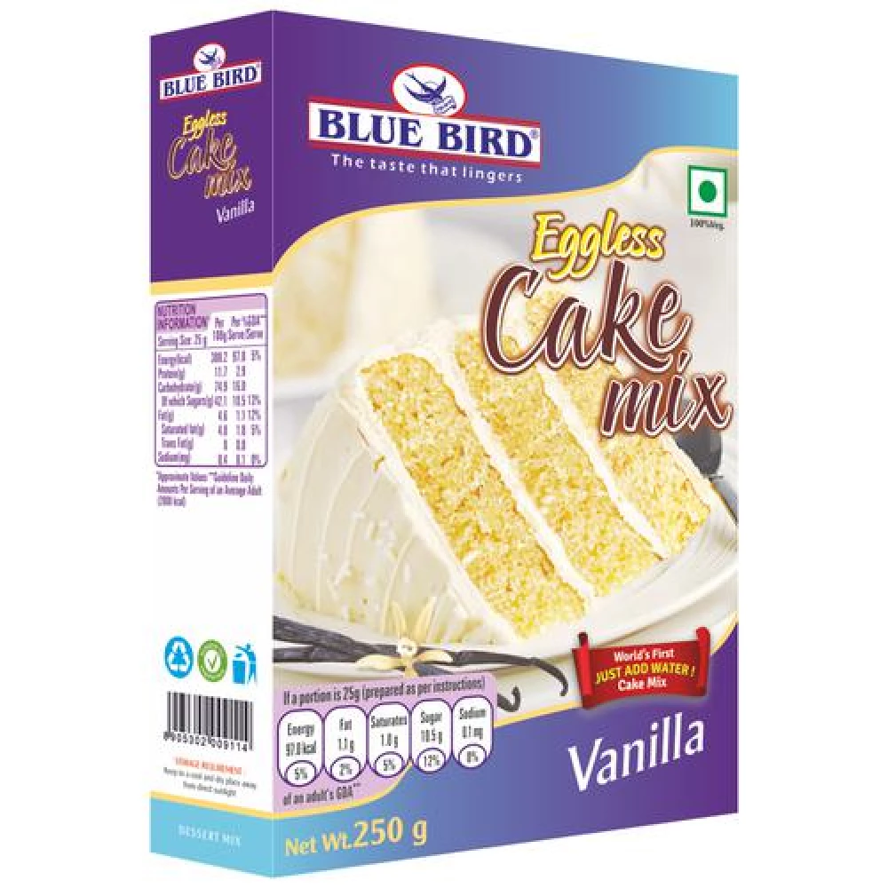 Blue Bird Cake Mix - Vanilla, 250 g Carton-1.webp